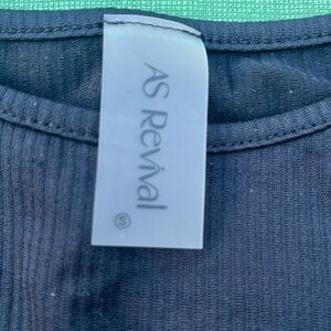 altar’d state black ribbed neck tank top